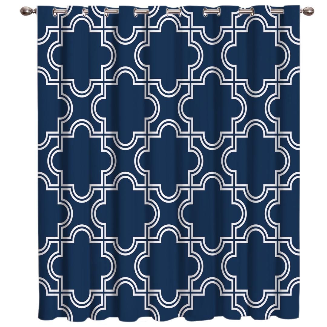 2019 Moroccan Pattern Room Curtains Large Window Window Curtains