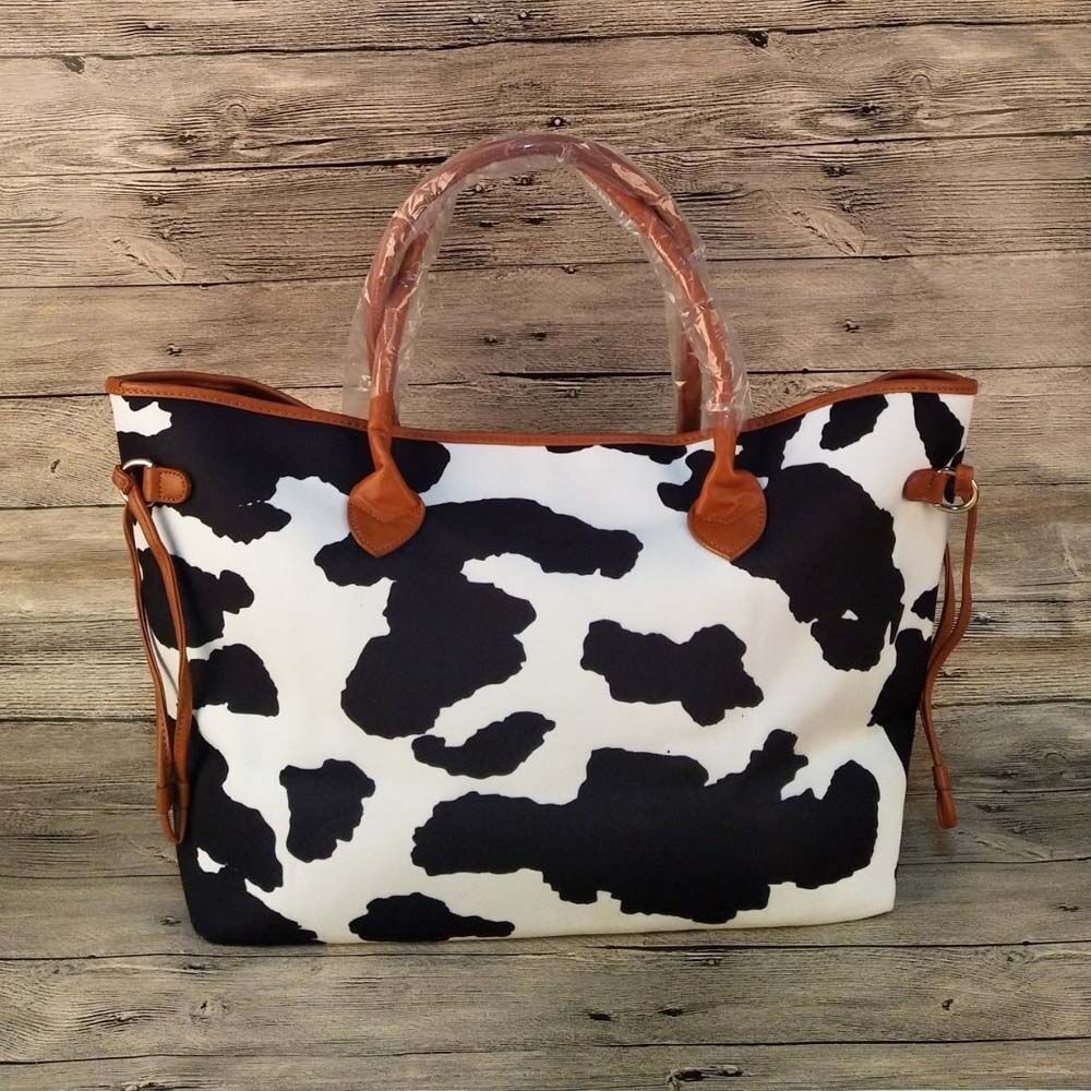 cow print tote