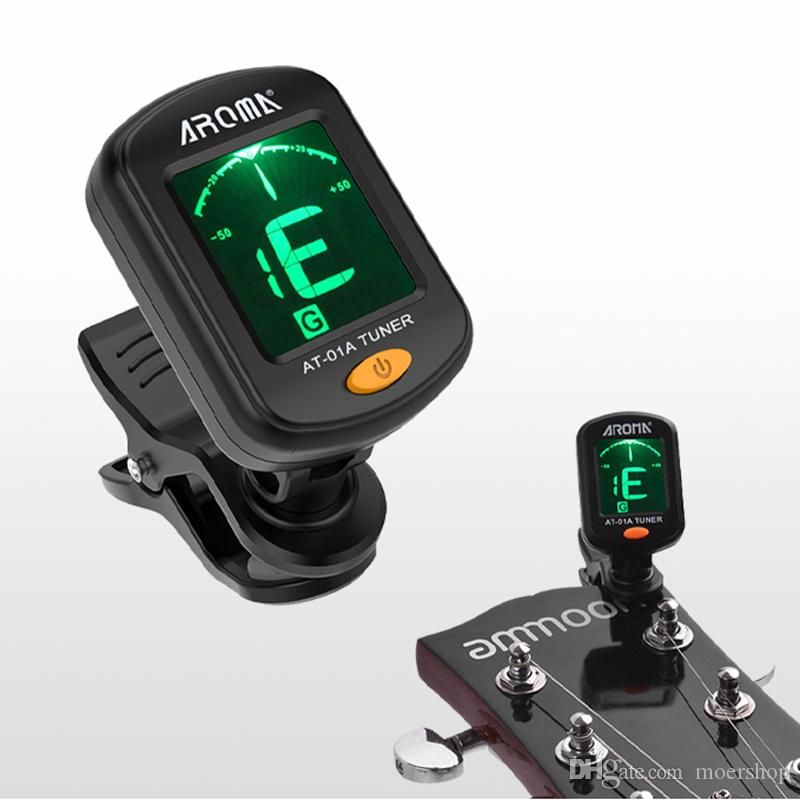 Compra AROMA AT 01A Sintonizador De La Guitarra Giratoria Afinador  Cromático LCD Para Guitarra Acústica Bajo Ukulele Barato | Entrega Rápida Y  Calidad | Es.Dhgate
