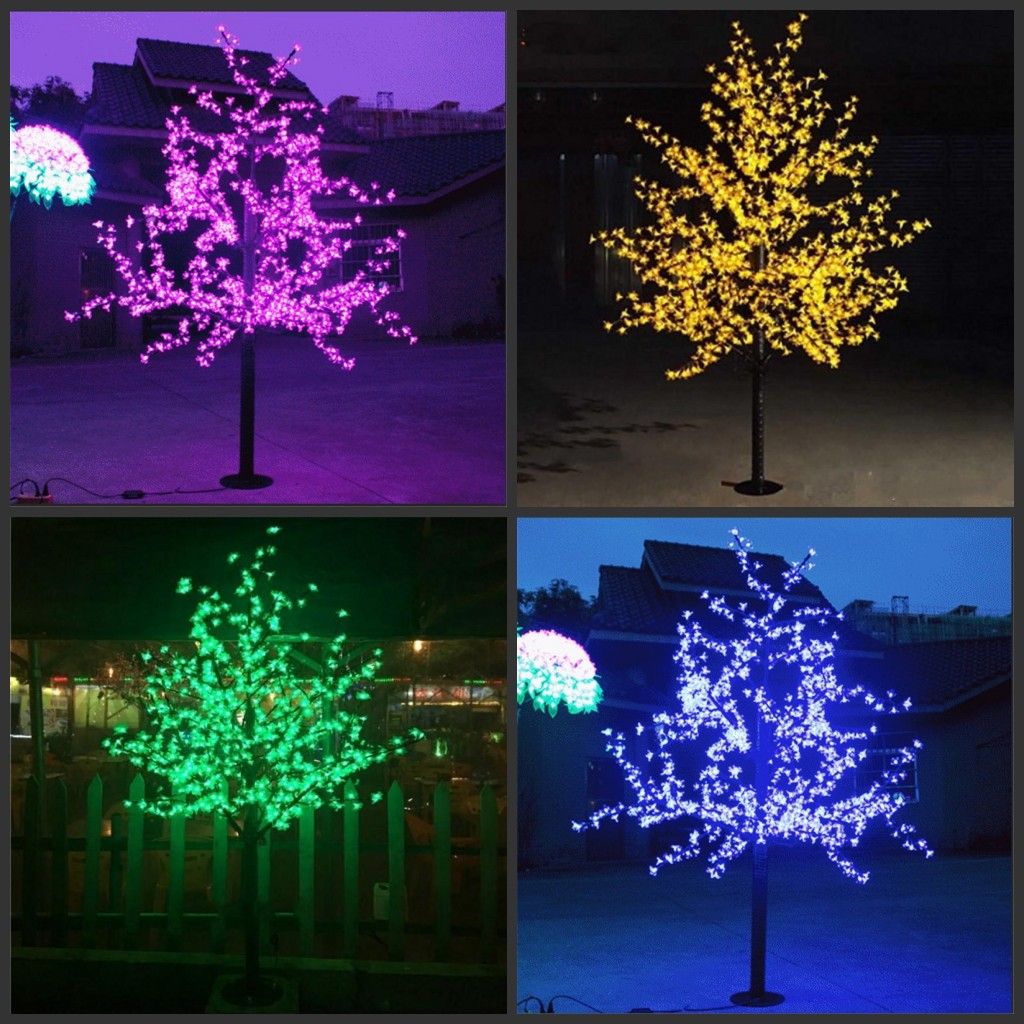 LED Artificial Cherry Blossom Tree Light Christmas Light LED Bulbs 2m/6