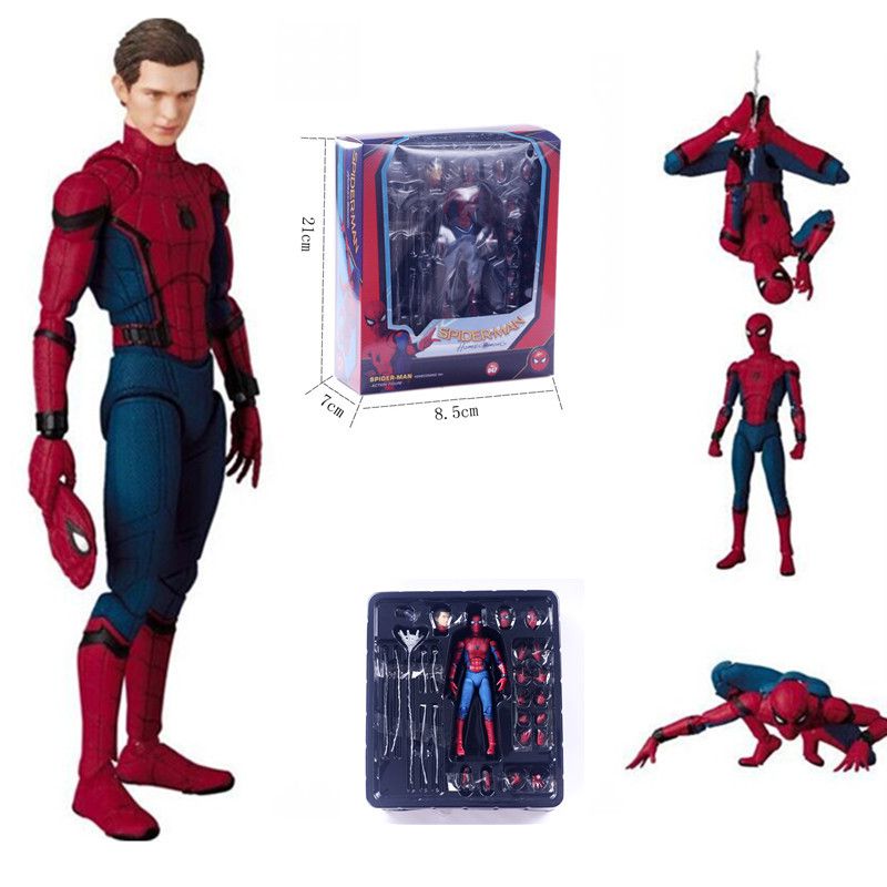 Figura de acción de 18 cm de PVC Juguetes Spiderman héroe Spider Man  Figurita Modelo película