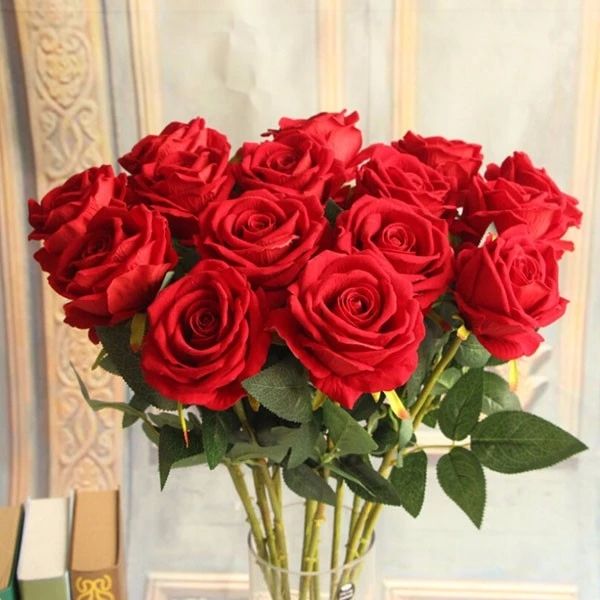 2020 Artificial Red Rose Flower For Wedding High Quality Wedding