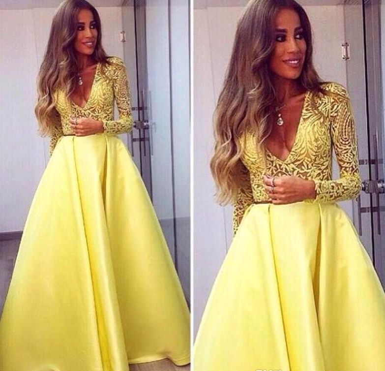 yellow dress elegant