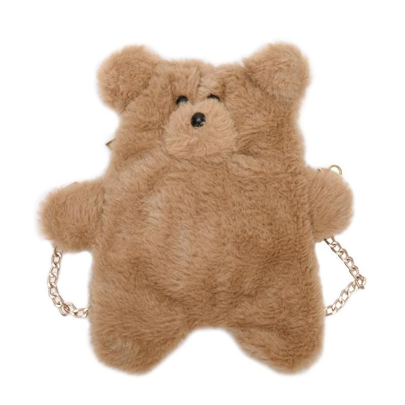 Bolso de juguete de oso de peluche para niñas estilo coreano #brown bandolera de oso a la moda Bolso de juguete de oso de peluche para niñas estilo coreano #brown bandolera de oso a la moda