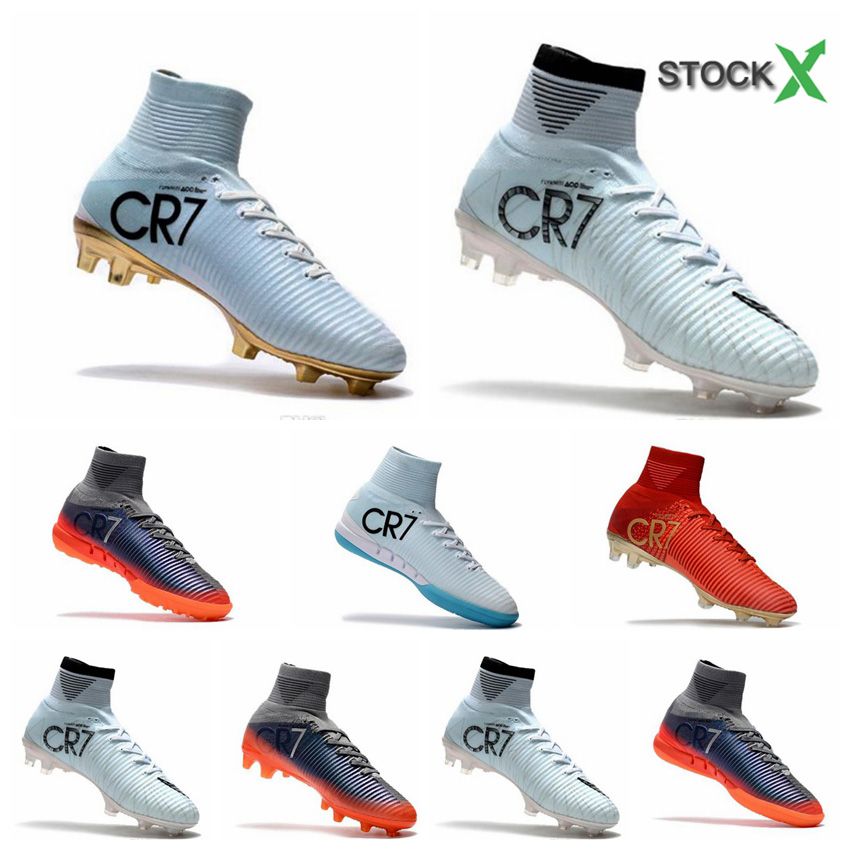 Compre 2020 Cristiano Ronaldo Mercurial Superfly FG CR7 V Botas De Fútbol  Blanco Golden Zapatos De Fútbol De Interior Para Hombre De Las Zapatillas  De Deporte De Formación Tacos De Fútbol A