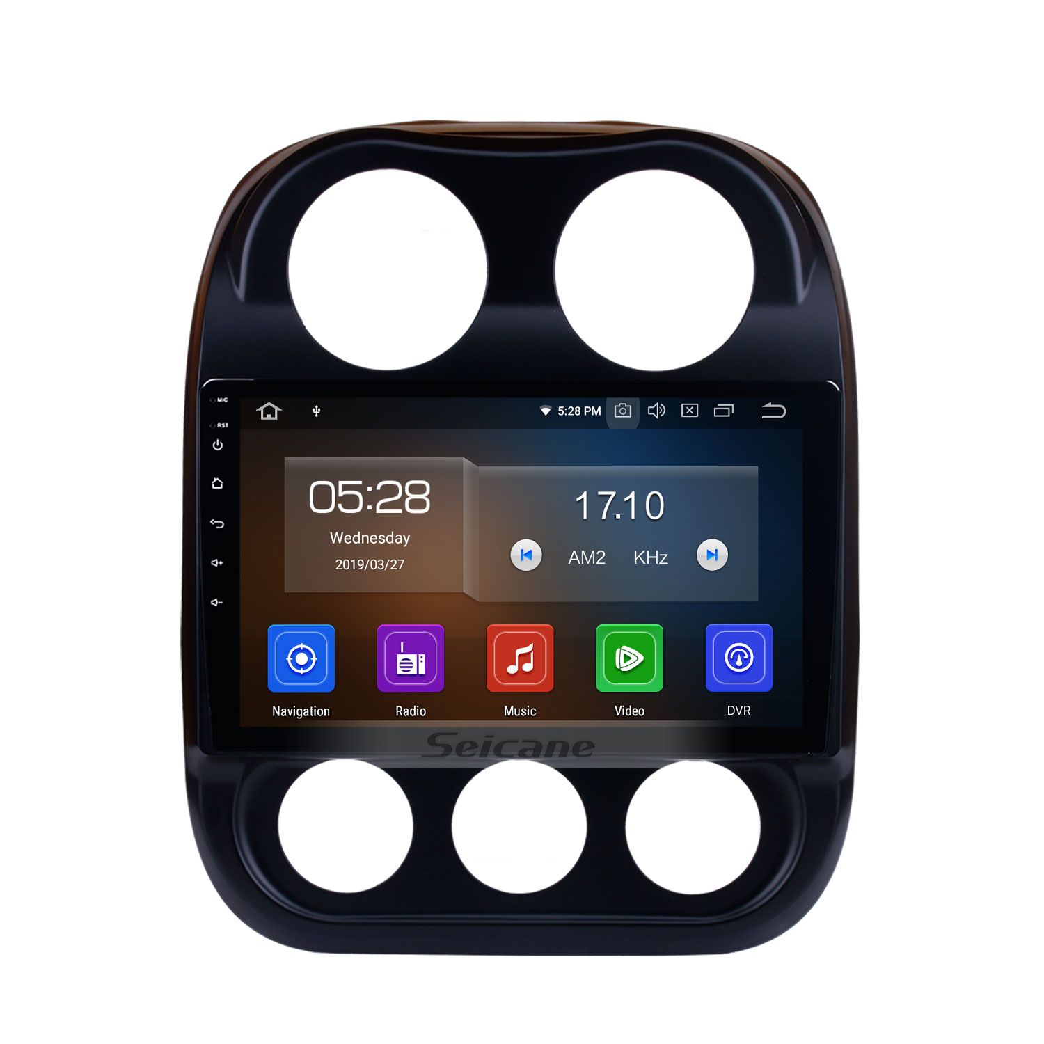 Android 10 Universal Radio st/ér/éo de Voiture Navigation GPS avec Support d/écran Tactile de 6,2 Pouces Miroir-Lien Contr/ôle du Volant WiFi 4G DVR OBD2 Dab