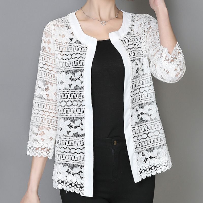 plus size white summer cardigan