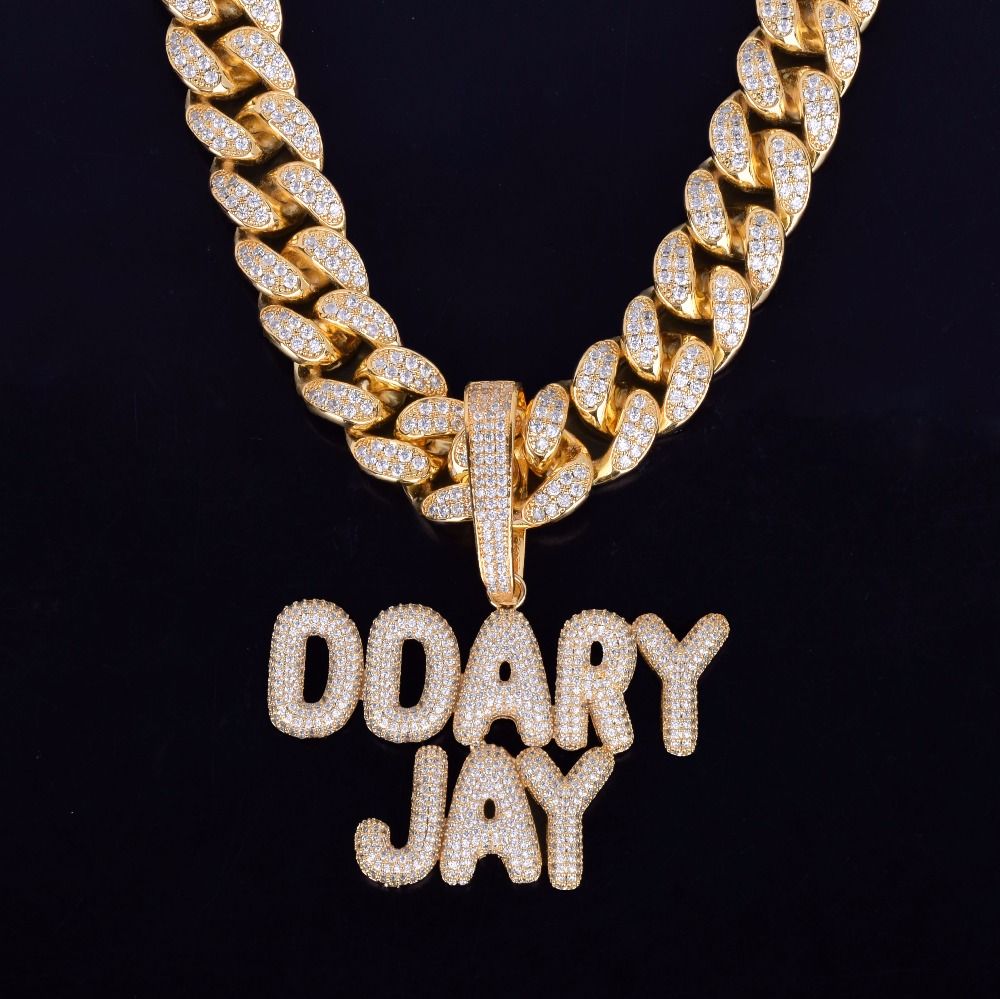 20MM 18inch Cuban Chain Custom Name 