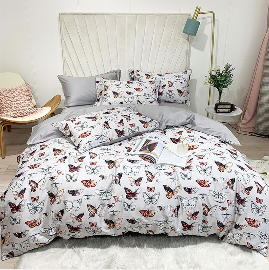 European Vintage Romantic Butterfly Bedding Set Full Queen King 60