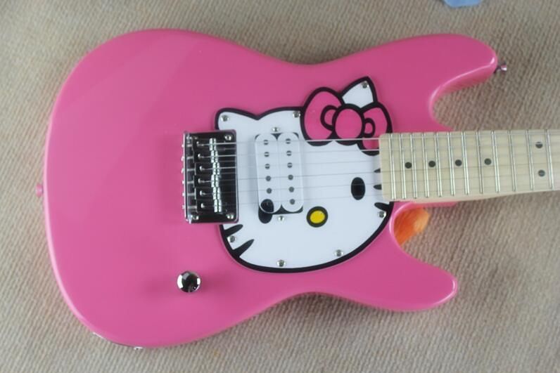 Compra Hermosa Rosa Guitarra Eléctrica Hello Kitty Niños Con Pastillas SSH  1, Mástil De Arce, Herrajes Cromados, De 36 Pulgadas Barato | Entrega  Rápida Y Calidad | Es.Dhgate