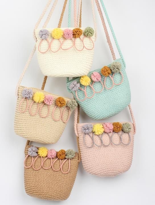 paja Bolsa de playa en verano Bolso Monedero Pequeño bolso de mensajero para