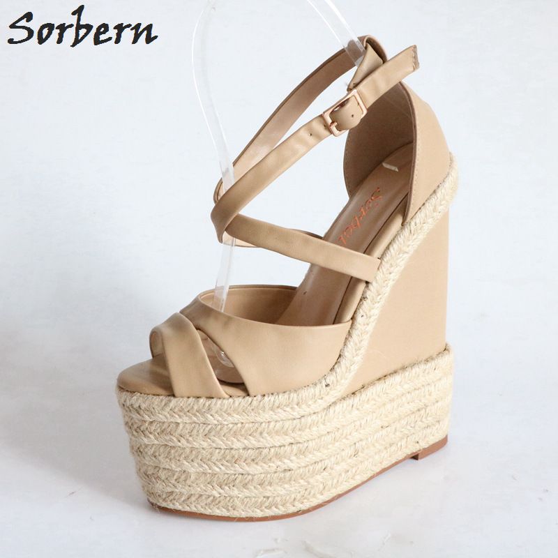 sandalias cunha 2018