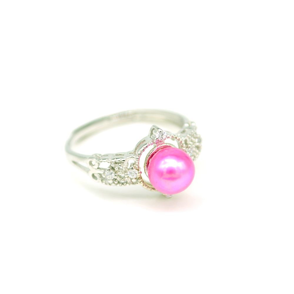 Compre Alta Calidad 30 Por Ciento De Plata Anillos De Perlas De Tenis Con 6  7 Mm De Perlas De Agua Dulce Redonda Ajustables Para Sus Perlas Envío Libre  Del Partido A
