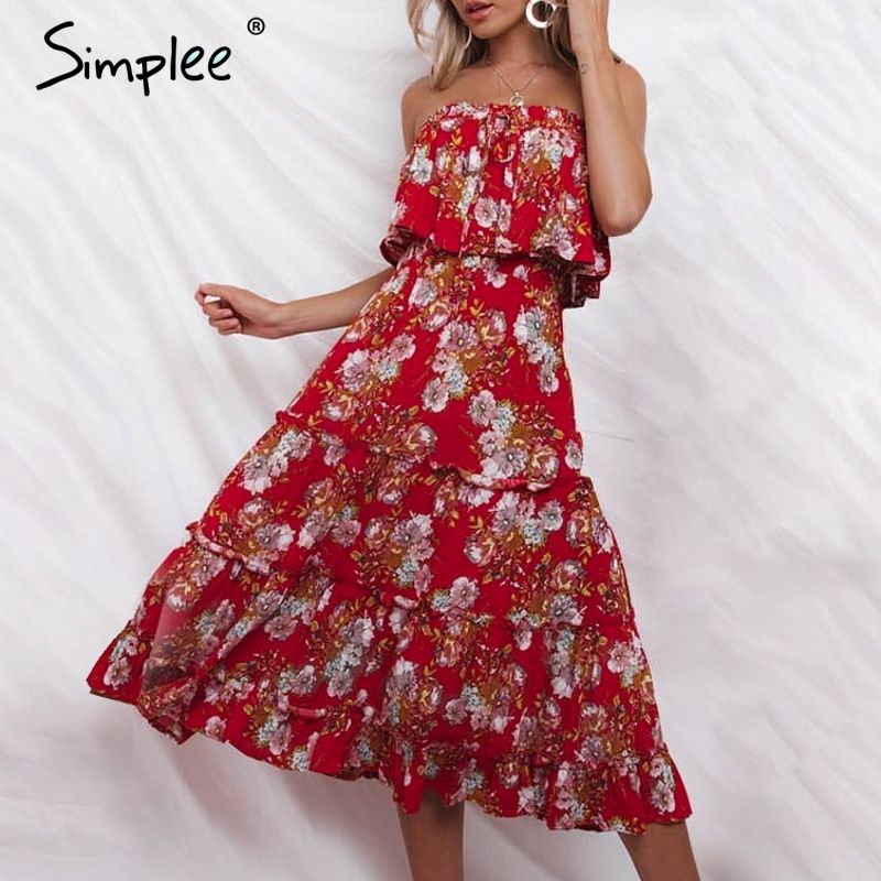 red cotton sundress