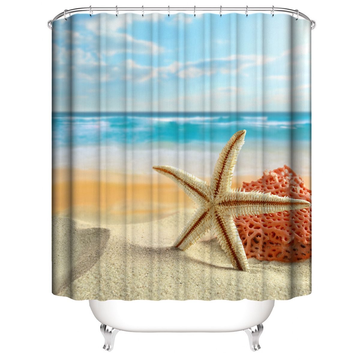 Download Tematicas de la playa cortinas de ducha Desktop Wallpaper Free