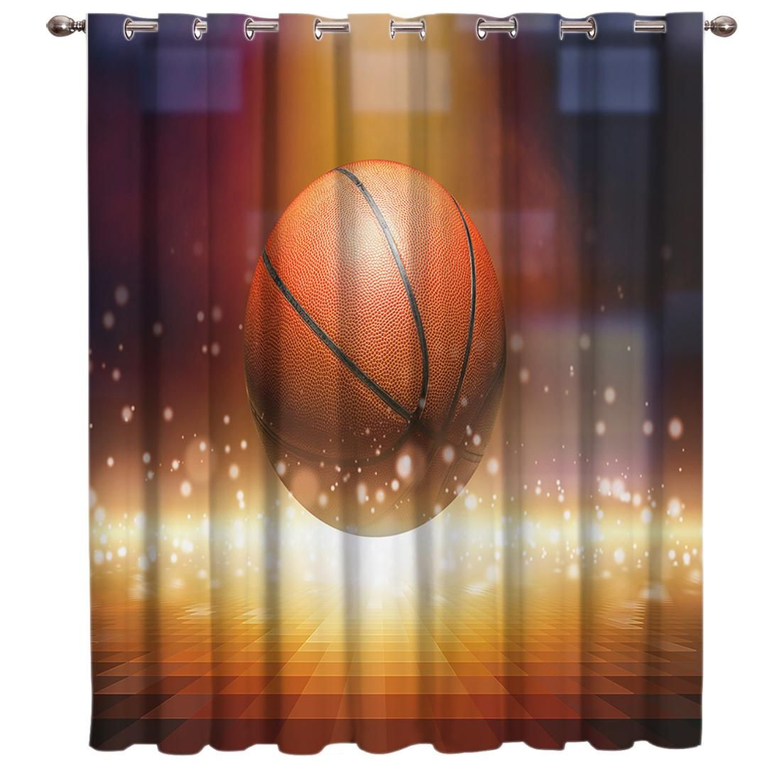 2019 Basketball Game Sport Radial Room Curtains Large Window Curtain Rod Living Room Blackout Kitchen Drapes Fabric Kids Curtain From Newcute 22 13