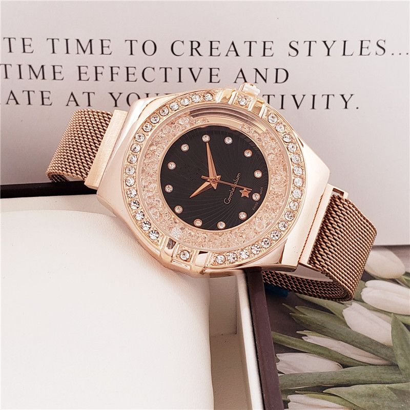 Winkel Voor Horloges Online, Zwitserse Designer Horloge Diamant Mode Rose Gouden Ontwerper Luxe Horloge Kralen Diamant Horloge Glanzend Tegen Prijzen Als € Stuk |DHgate