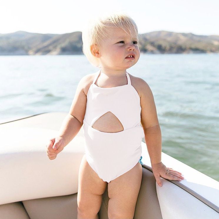 white swimsuit kids