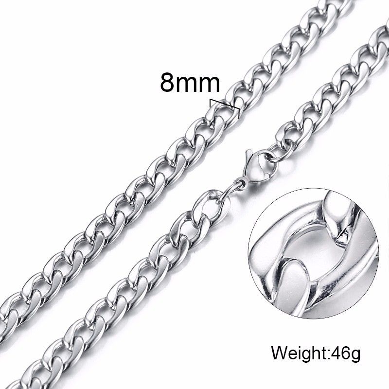 8mm Silver 50cm