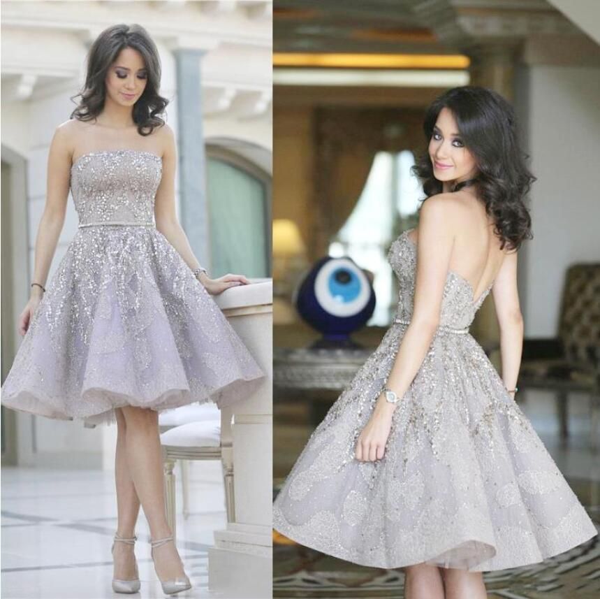 glitter knee length dress