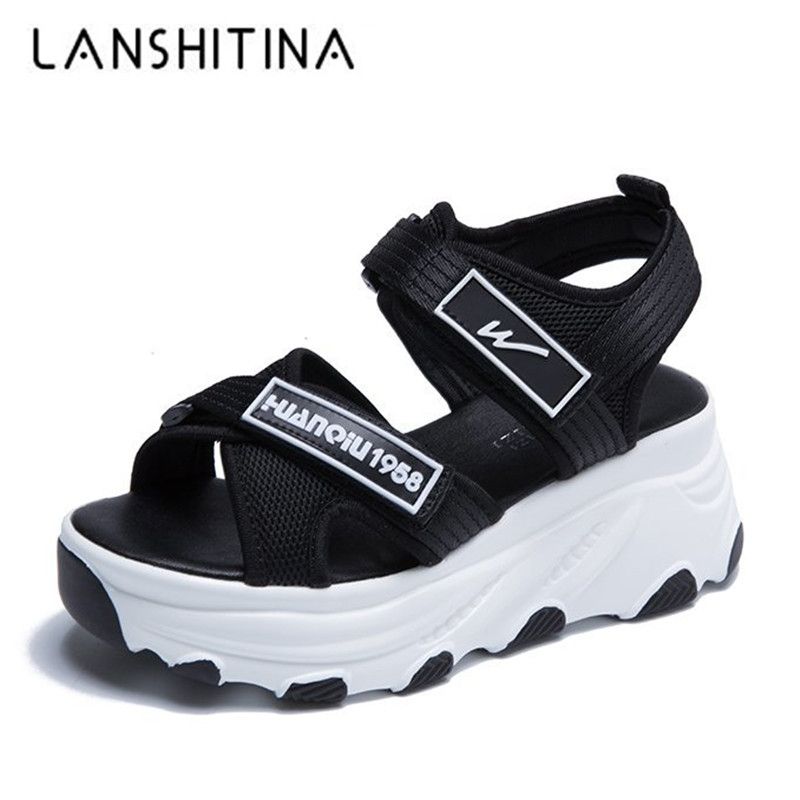 athletic platform sandals
