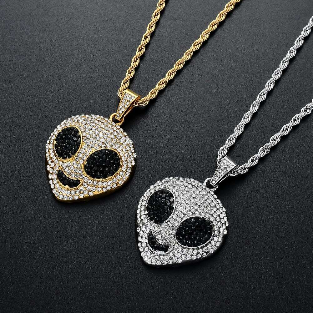 Sterling Silver 3D Alien Body Pendant