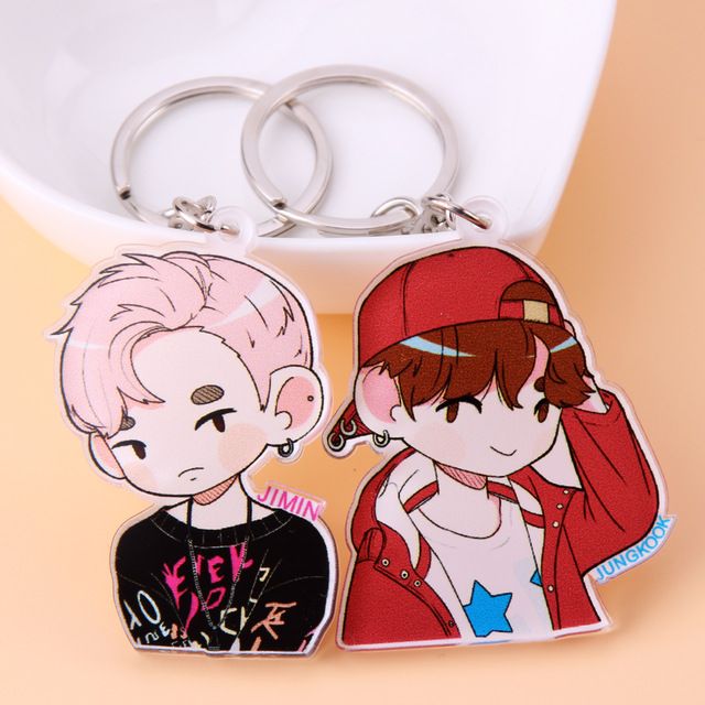 Cute Anime Boys Keychain Love Yourself Key Ring Women Gift Porte Clef Key Chain Cool Keyrings Keyrings Uk From Universitystore 18 1 Dhgate Com