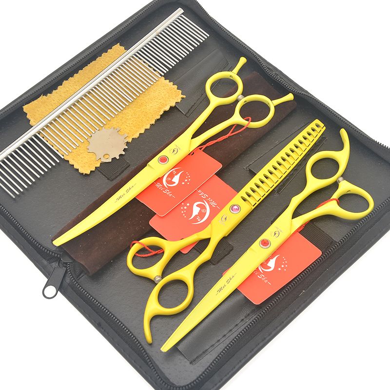 2020 7.0 Inch Meisha Pet Grooming Scissors Set Japan Steel 440C