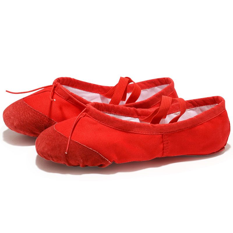 red ballet dance shoes