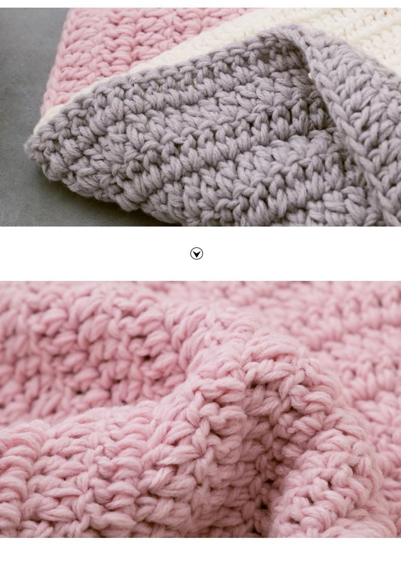 hand knitted baby blanket