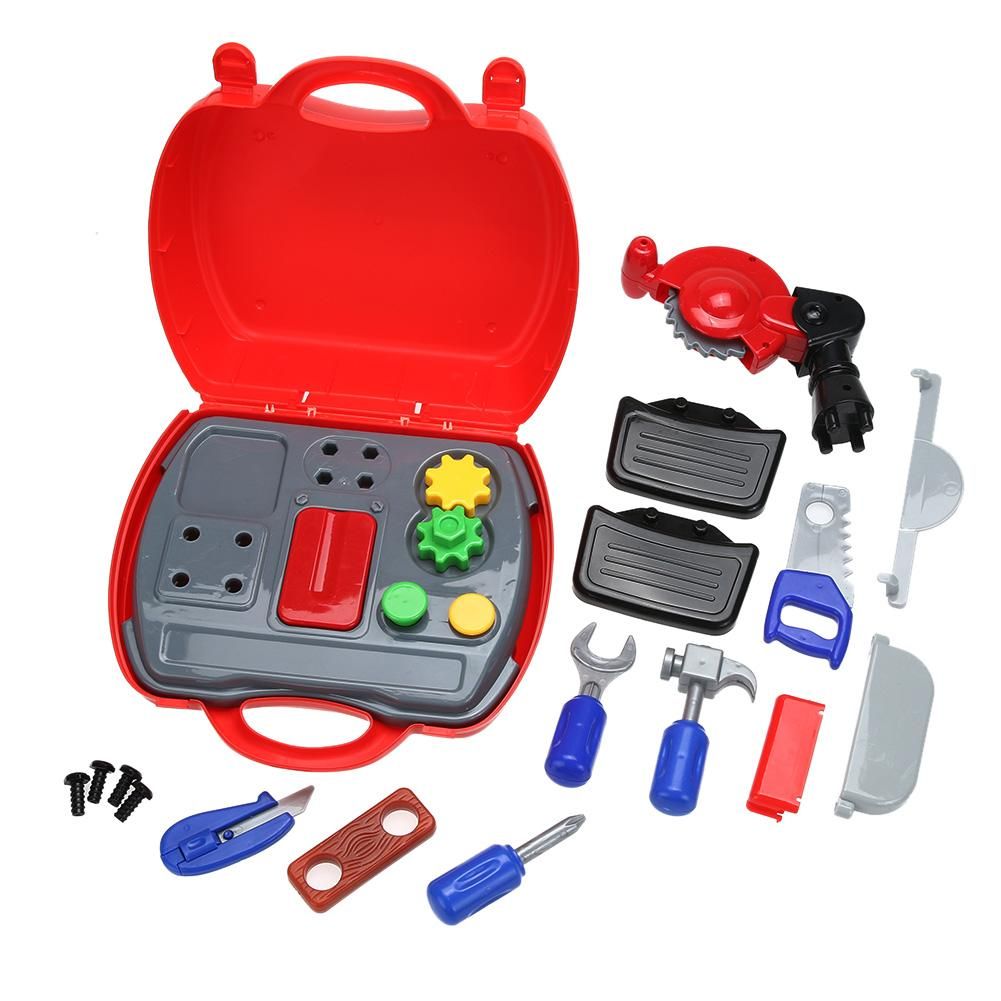 1Set Children Kids Boy Building Tool Kits DIY Construction Toy Plastic