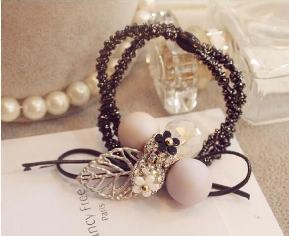 Korean Hair Accessories Warm Flower Rhinestone Ball Macaron Pearl