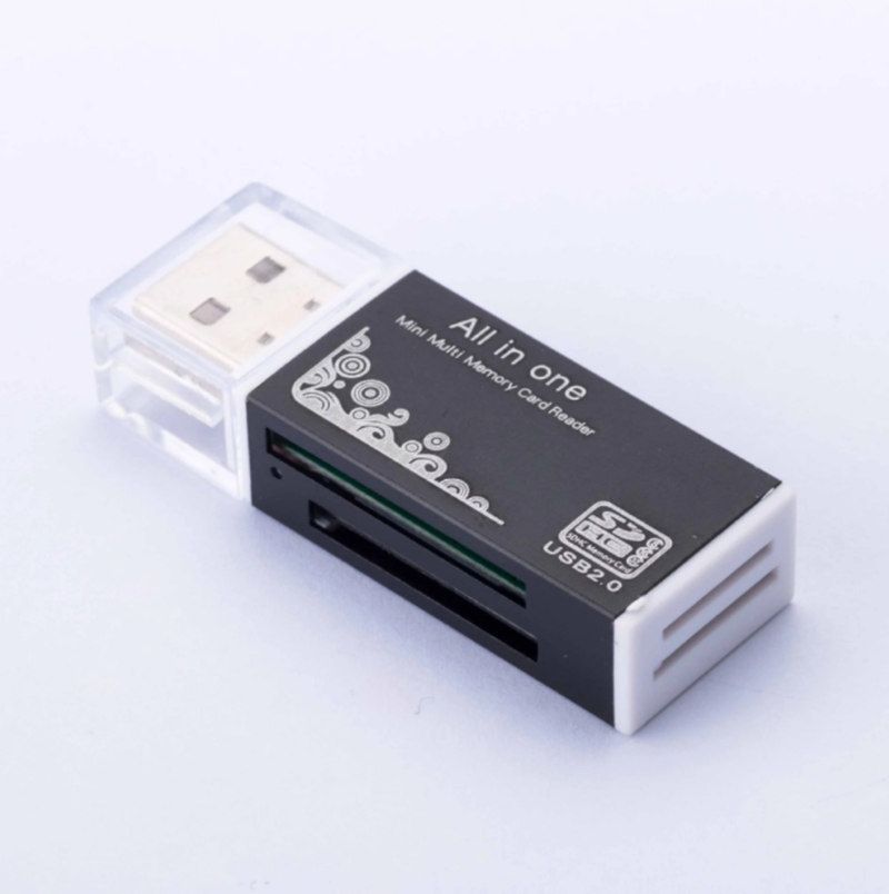 NOLOGO Yg-ct Factory Price USB 2.0 Card Reader for SD XD MMC MS CF SDHC TF Micro SD M2 Adapter J02T Drop Shipping Color : Black 