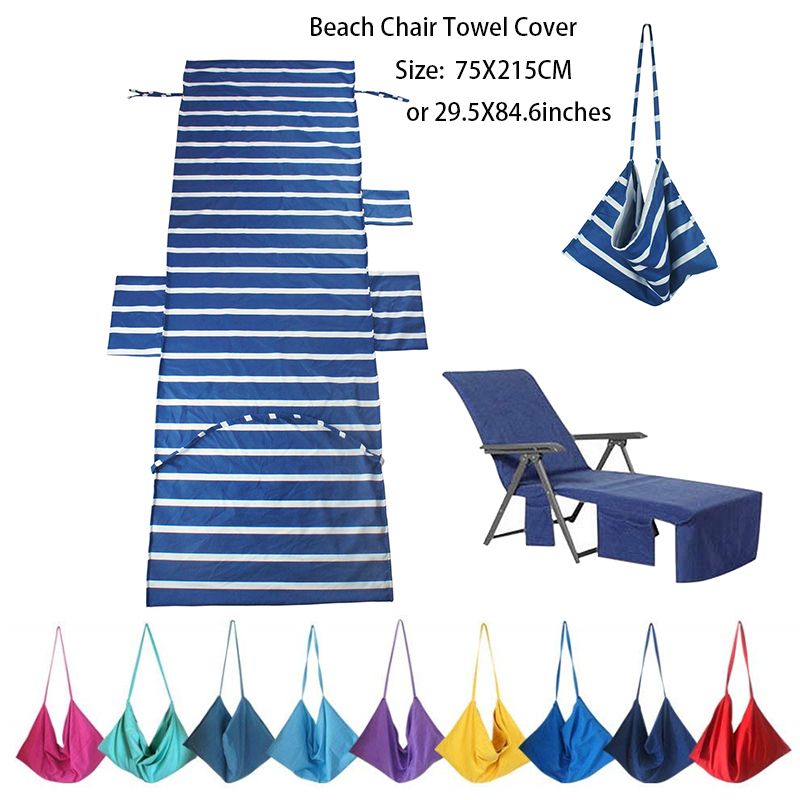 2019 75x215cm Beach Or Pool Lounge Chair Towel Cover With