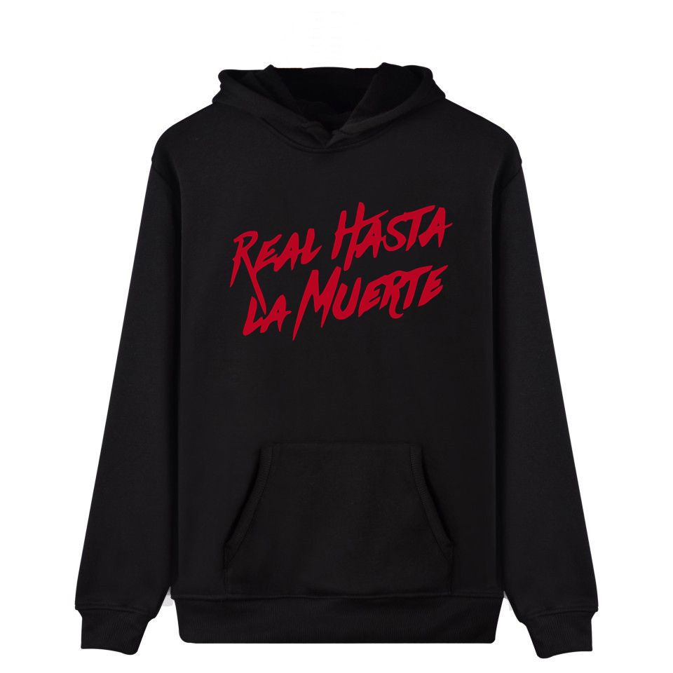 Real hasta la muerte hoodie white Clearance