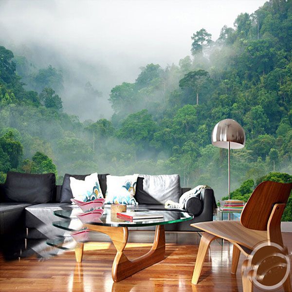 Forest Wallpaper Living Room