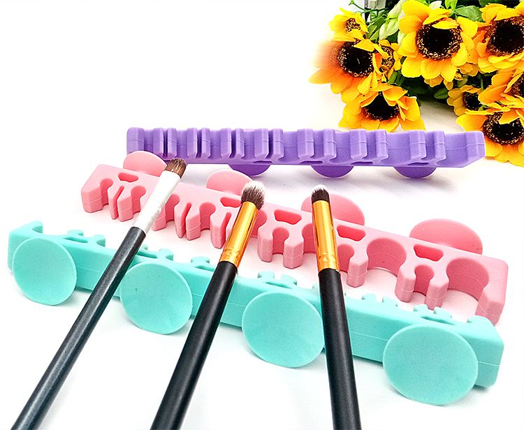 Tamax MP021 Silicone Makeup Brush Holder Make Up Brushes Rack With 4  Suction Cup Eyeshadow Brush Drying Rack Beauty Cosmetic Tool From  Fcf77549123, $1.8