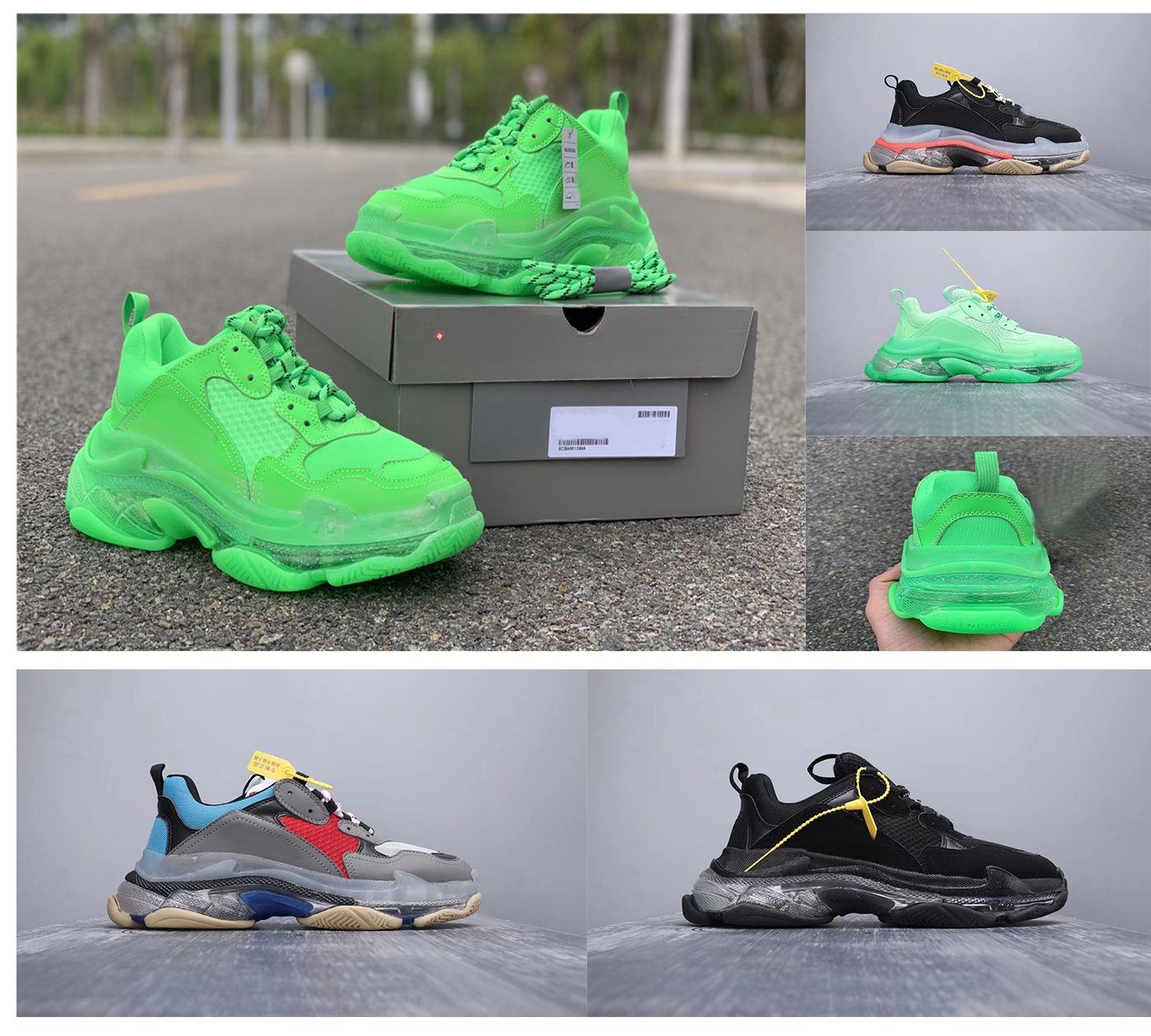 2019 Más Nuevo Fluorescente Verde Diseñador Zapato Deportivo Más Nuevo Moda  Paris Triple S Sneaker Triple S Exterior Zapatos Casuales Size36 ~ 45 Por  Sport_online_shop, 229,08 € | Es.Dhgate.Com