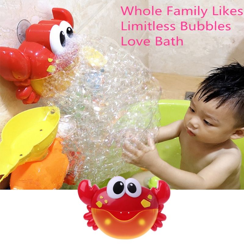 crab bubble machine bath toy
