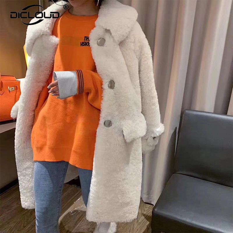white long teddy coat