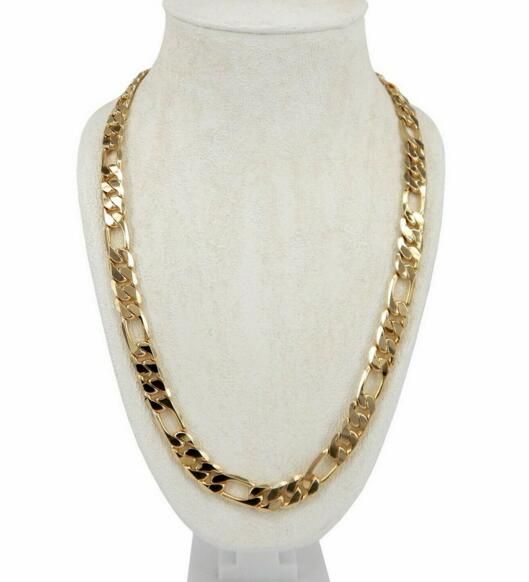 Mens 10mm Italian Figaro Link Chain 