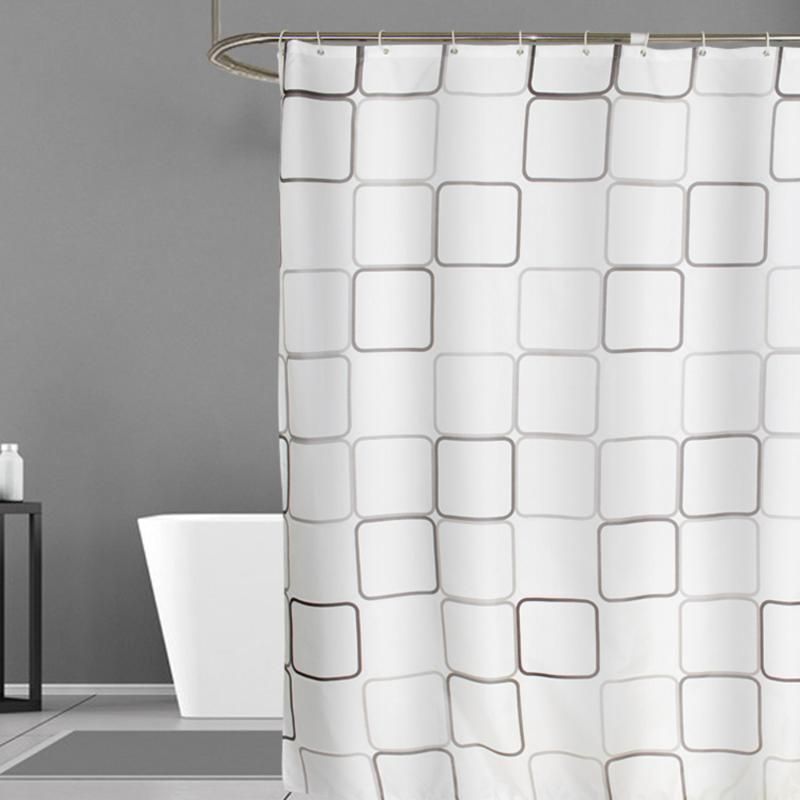 2020 White Shower Curtain Waterproof Bathroom Curtains ...