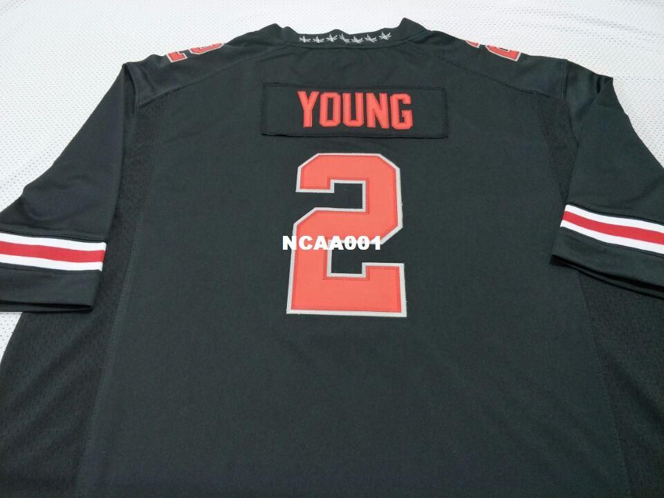 2020 Youth Ohio State Buckeyes 2 Chase Young Black Red Real