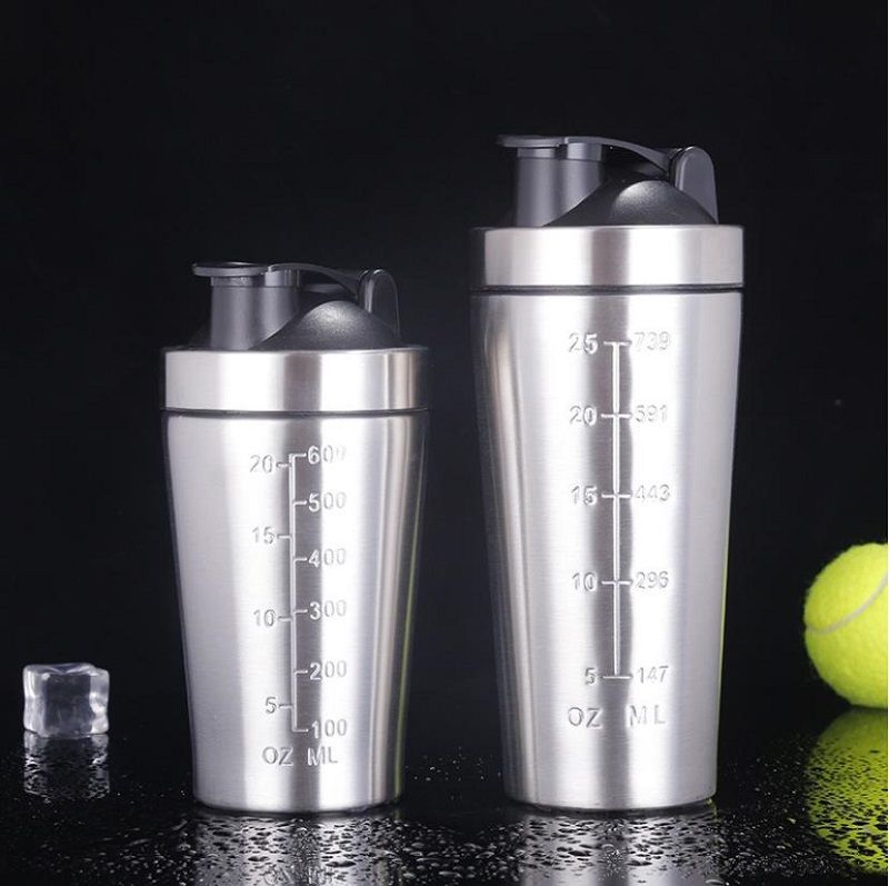 2020 25oz Protein Powder Shaker Bottle Gym Shake Cup Excercise Blender