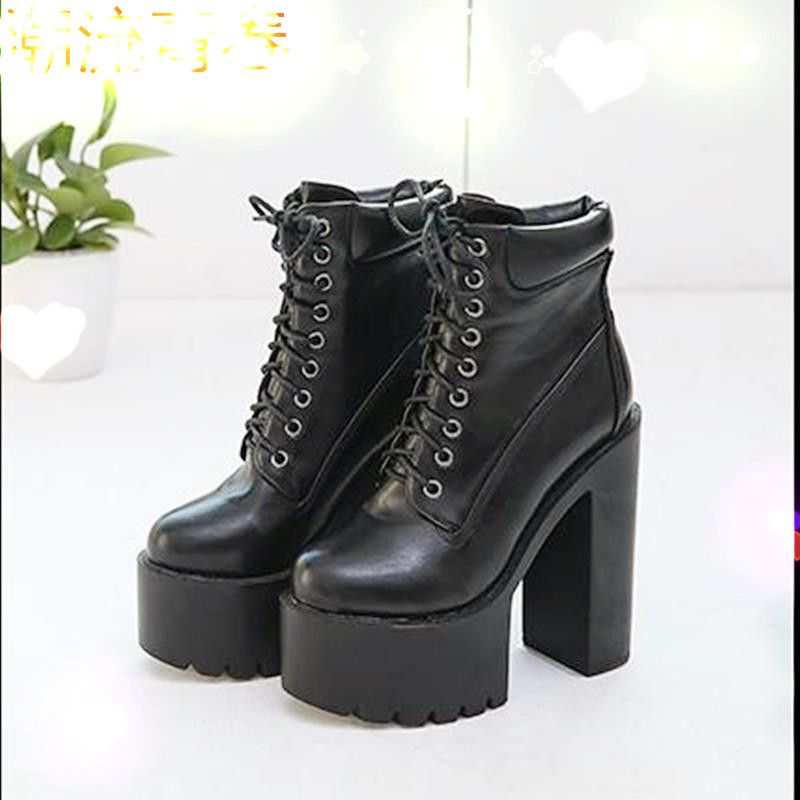 ankle boots with thick sole