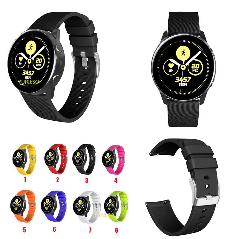 Compra Pulsera Deportiva De La Banda De Reemplazo De La Banda De La Banda  De Silicona Suave Para Samsung Galaxy Watch Active 20mm Para Galaxy Watch  42mm Barato | Entrega Rápida Y