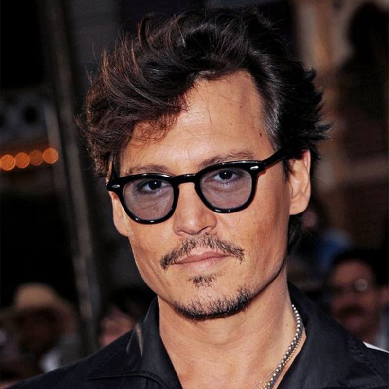 Occhiali Da Vista Stile Johnny Depp Neri 44 O 46 Con Montatura In - Foto 6