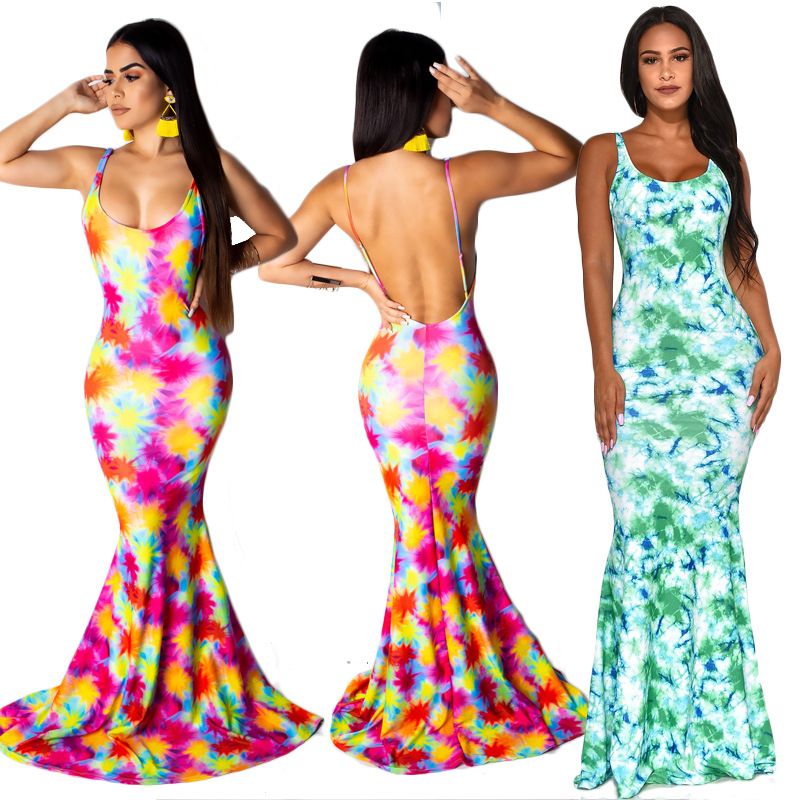 tie dye prom dress