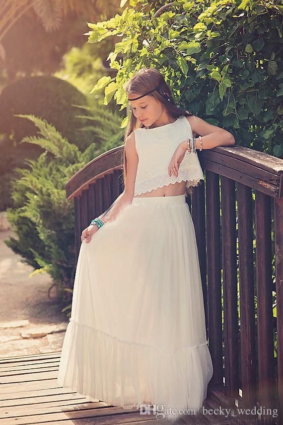 flower girl two piece dress