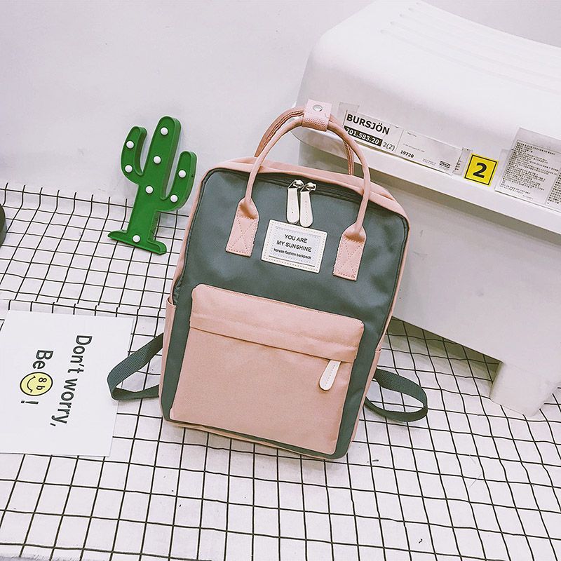 Compra Mochila Nueva Moda Casual Diseñador De Coincidencia De Color Mujer  Bandolera Impermeable Tendencia Estudiante Bolsa Envío Gratis Barato |  Entrega Rápida Y Calidad | Es.Dhgate